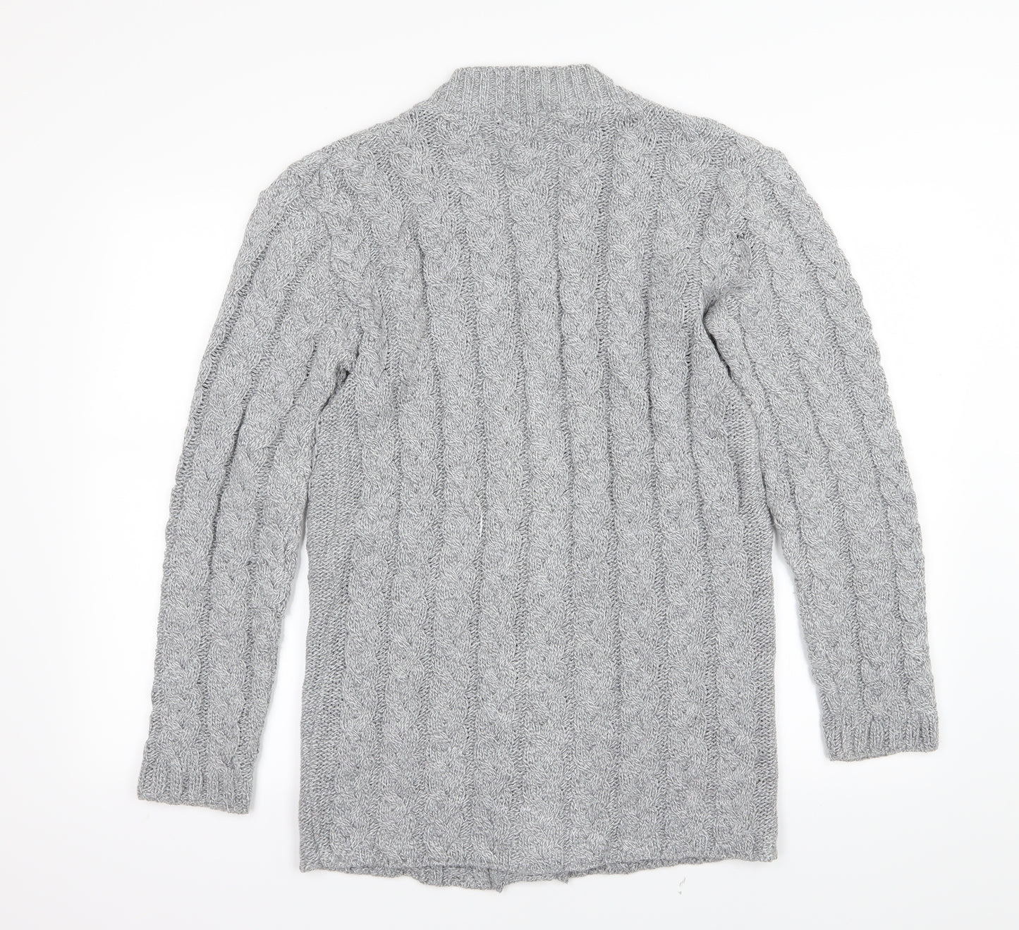 Boohoo Womens Grey  Knit Cardigan Jumper Size M