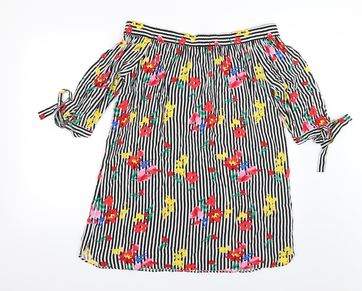 Papaya Womens Multicoloured Striped Woven Basic Blouse Size 18  - Floral