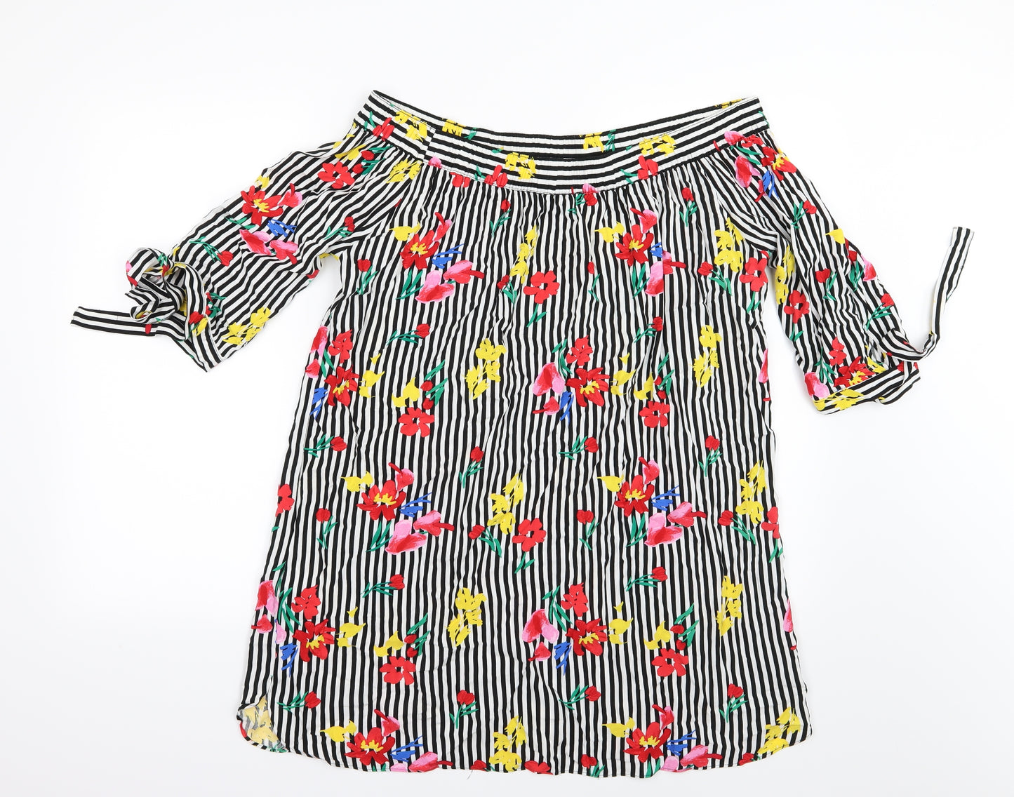 Papaya Womens Multicoloured Striped Woven Basic Blouse Size 18  - Floral