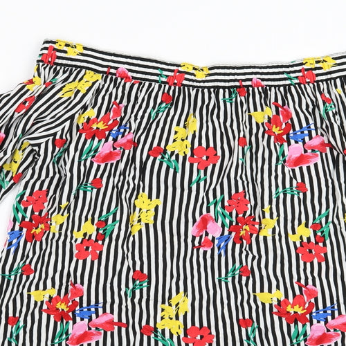 Papaya Womens Multicoloured Striped Woven Basic Blouse Size 18  - Floral