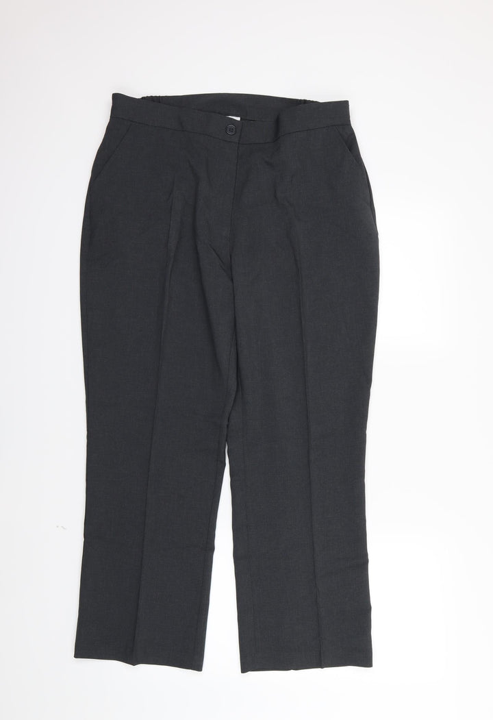 Damart Womens Grey Rayon Trousers Size 18 L27 in