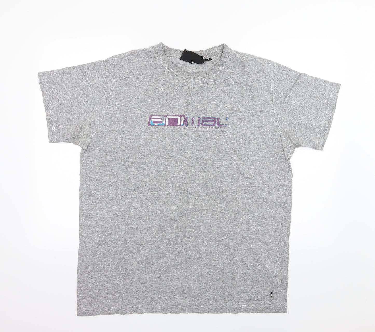 Animal Mens Grey  Jersey  T-Shirt Size XL
