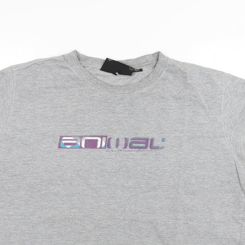 Animal Mens Grey  Jersey  T-Shirt Size XL