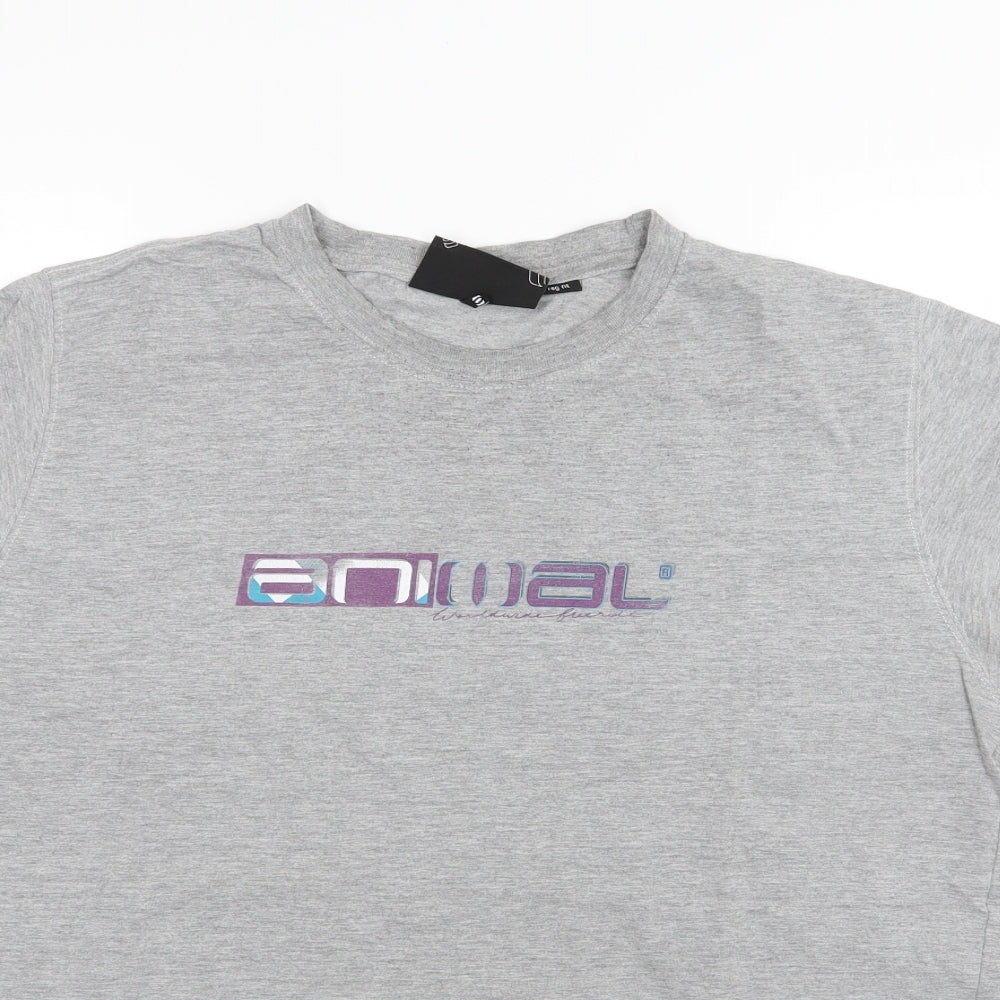 Animal Mens Grey  Jersey  T-Shirt Size XL