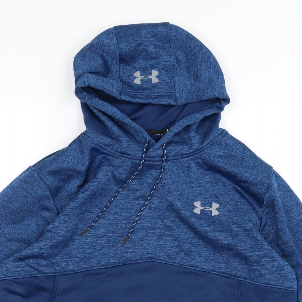 Under armour Mens Blue  Jersey Pullover Hoodie Size XL