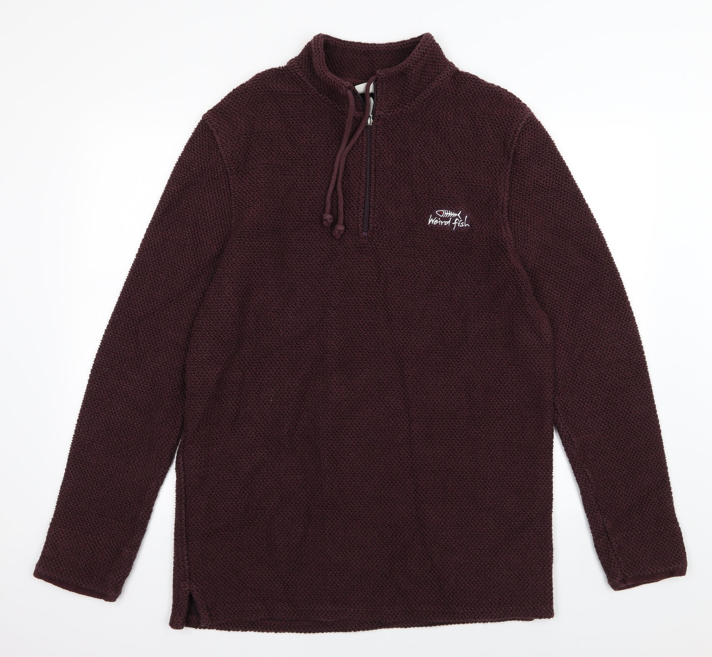 Weird Fish Mens Red  Knit Pullover Sweatshirt Size XL