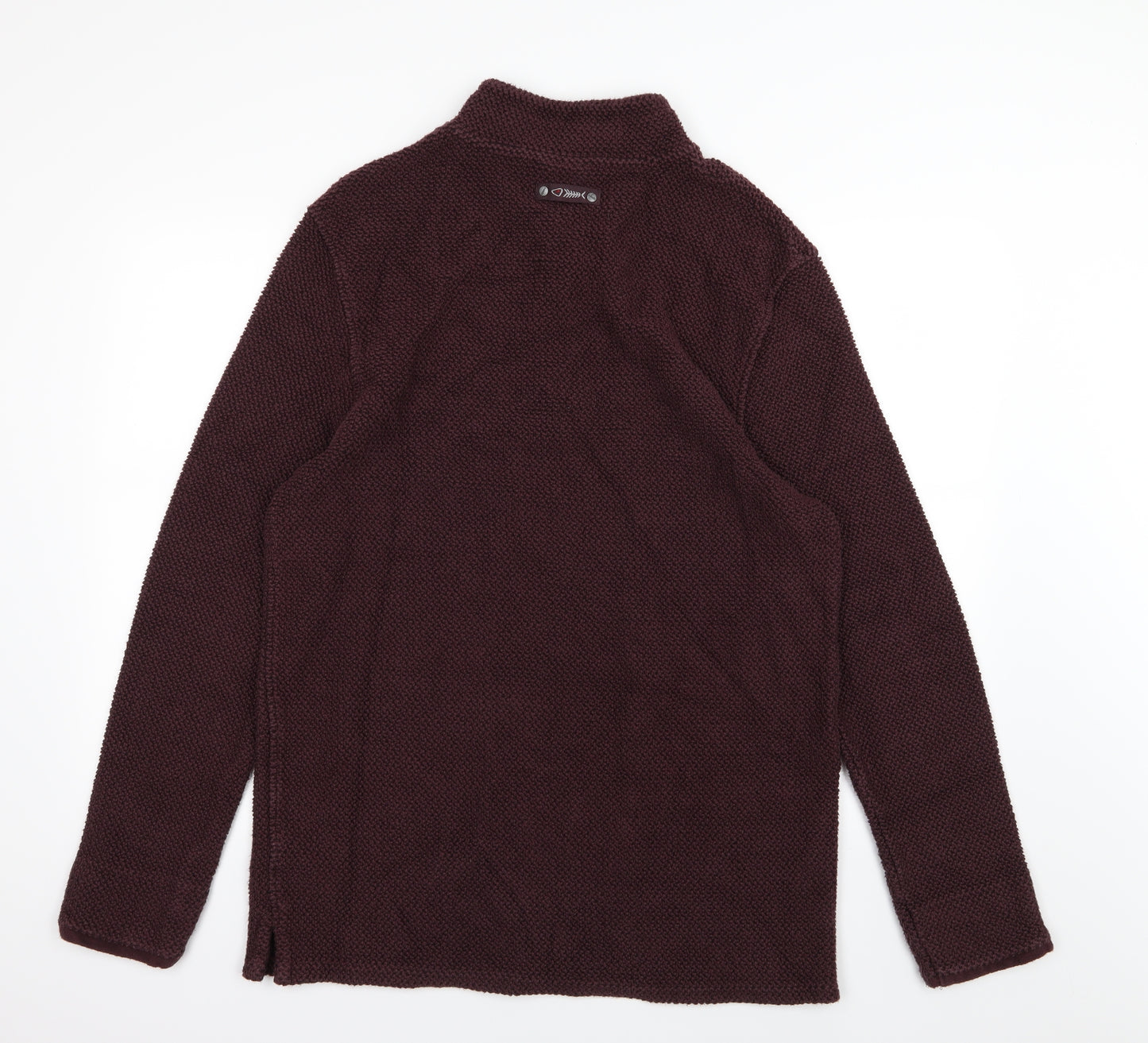 Weird Fish Mens Red  Knit Pullover Sweatshirt Size XL