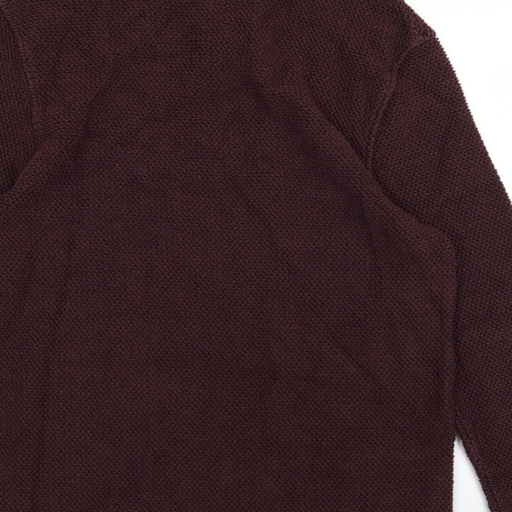 Weird Fish Mens Red  Knit Pullover Sweatshirt Size XL