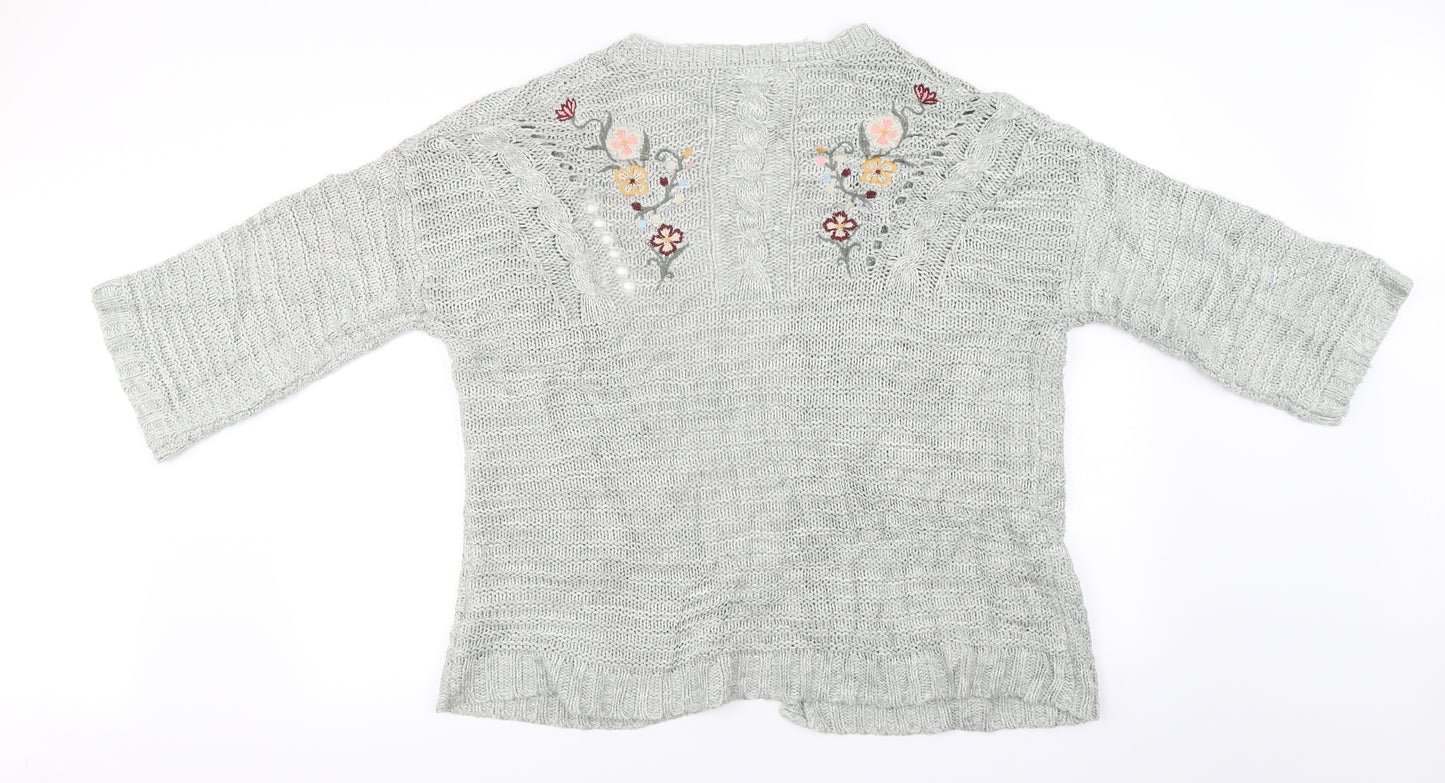Primark Womens Grey   Cardigan Jumper Size M