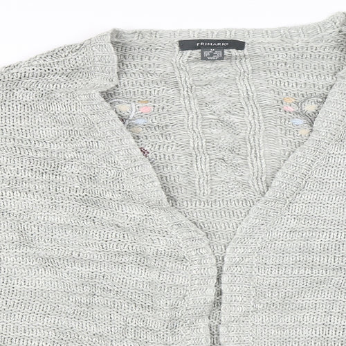 Primark Womens Grey   Cardigan Jumper Size M