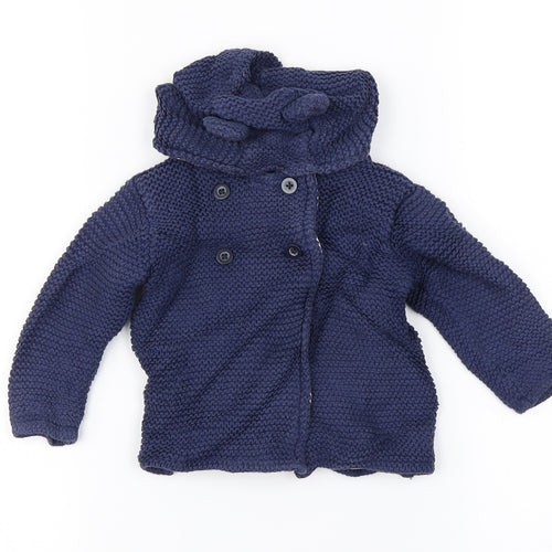 Marks and Spencer  Boys Blue   Cardigan Jumper Size 0-3 Months