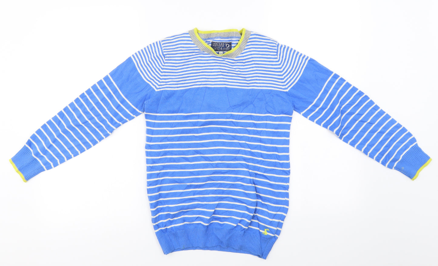 joules knitwear  Boys Blue Striped  Pullover Jumper Size 11-12 Years