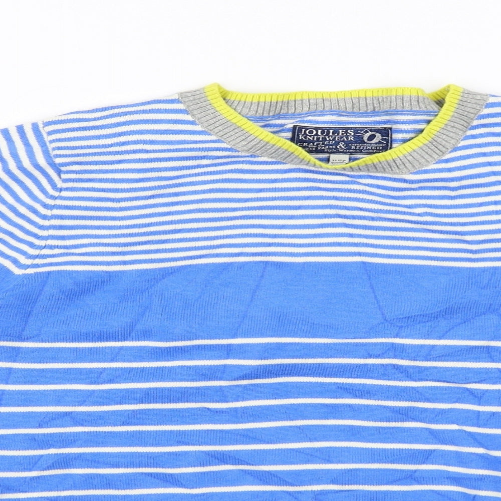joules knitwear  Boys Blue Striped  Pullover Jumper Size 11-12 Years