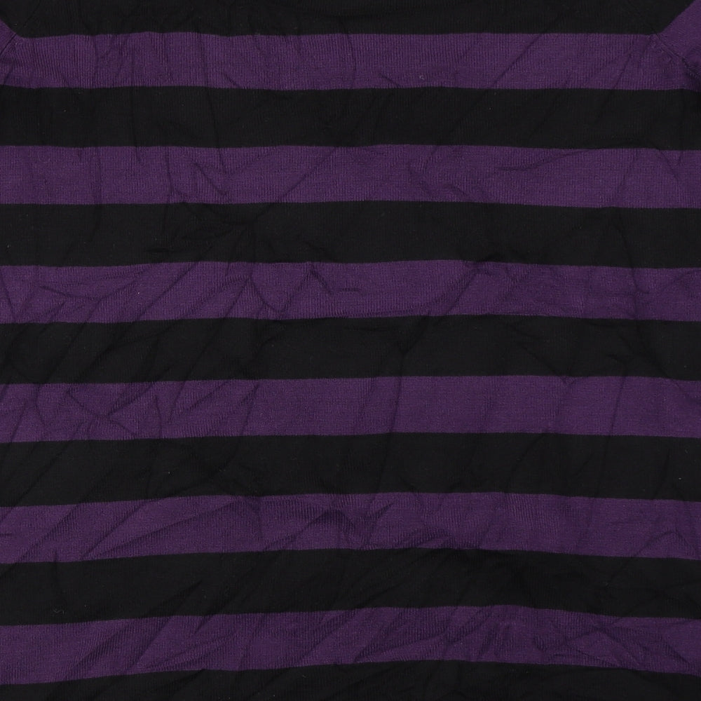 F&F Womens Black Striped  Jumper Dress  Size 18