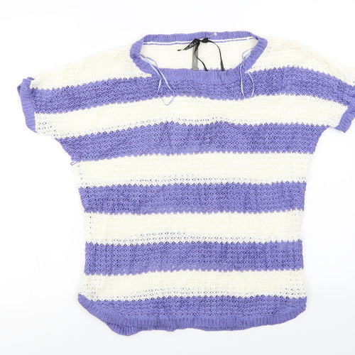 intuition  Womens Ivory Striped  Pullover Jumper Size 12