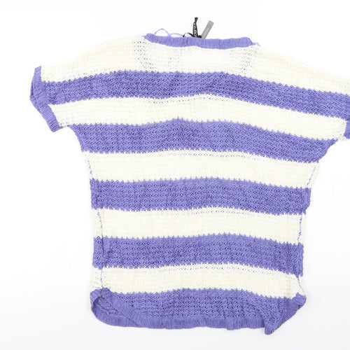 intuition  Womens Ivory Striped  Pullover Jumper Size 12