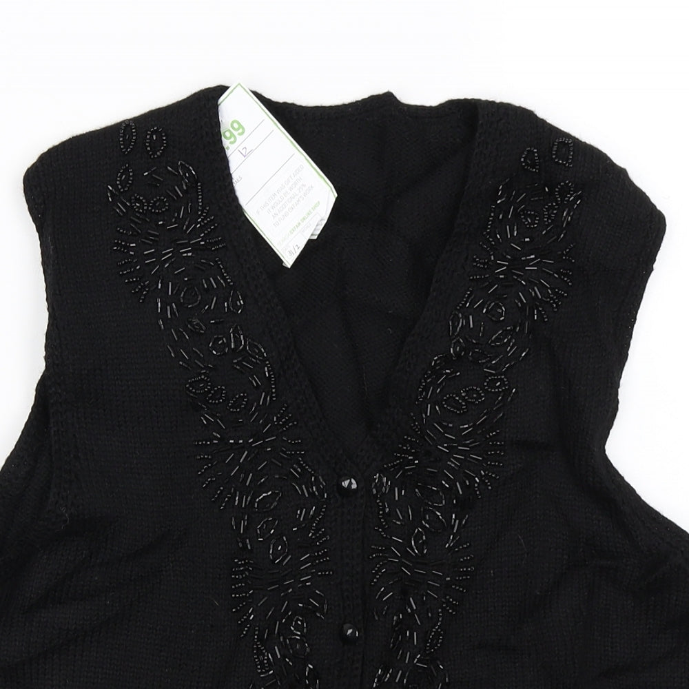 Marks and Spencer  Womens Black   Cardigan Jumper Size 12