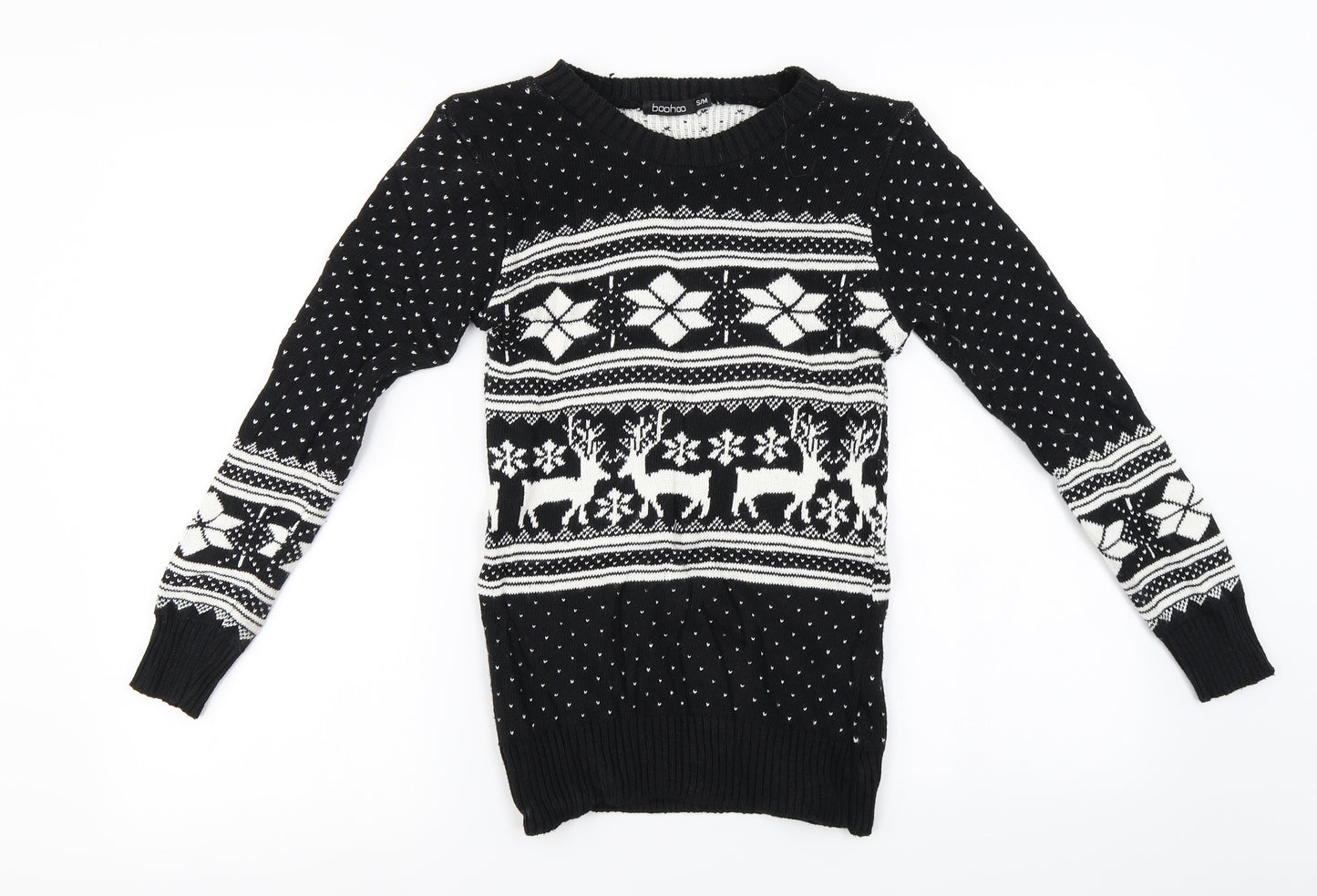 Boohoo  Womens Black   Pullover Jumper Size M