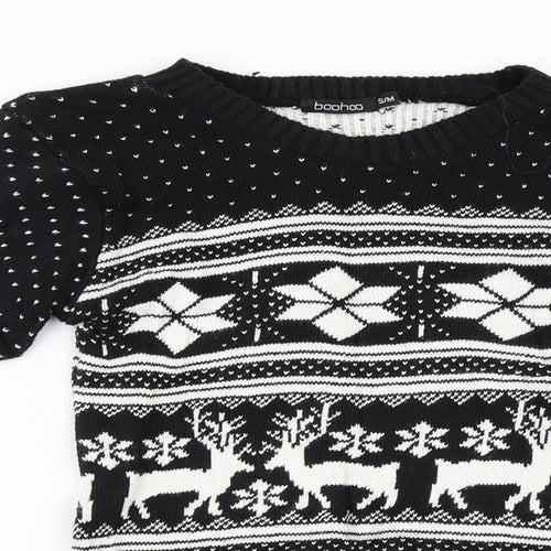 Boohoo  Womens Black   Pullover Jumper Size M