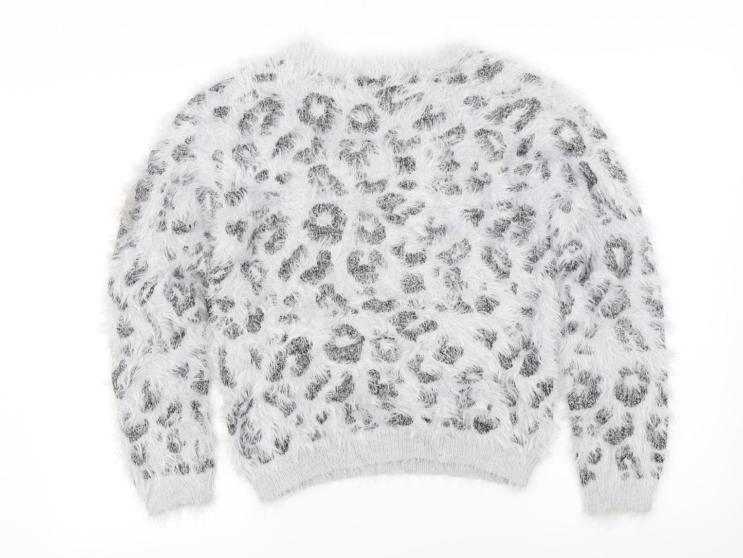 Miss Evie   Girls Green Animal Print  Pullover Jumper Size 13-14 Years