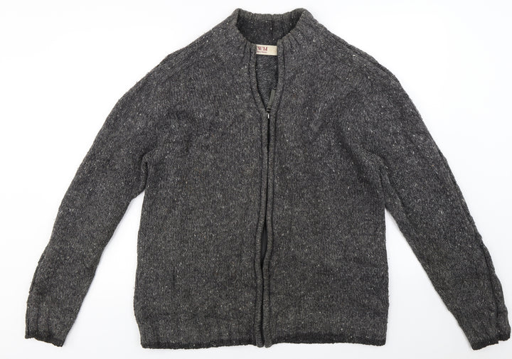 EWM Womens Grey Full Zip Jumper Size M