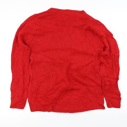 Select  Womens Red   Pullover Jumper Size 8  - Christmas jumper