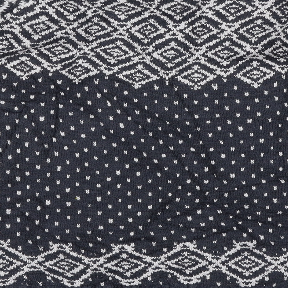 Fat Face Womens Blue Argyle/Diamond  Pullover Jumper Size 14