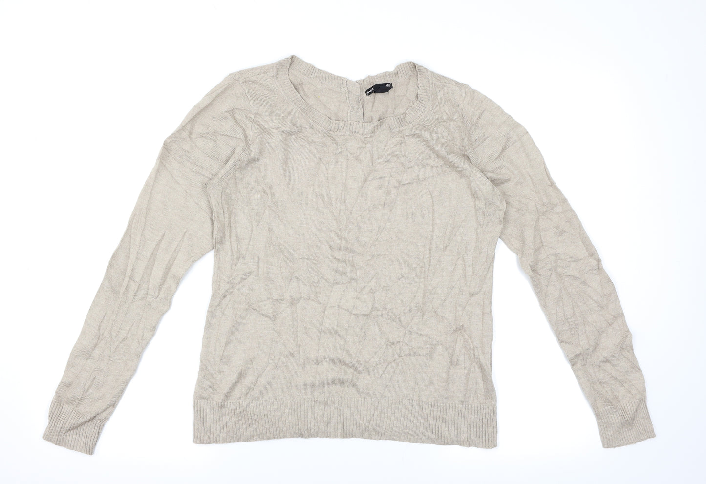 H&M Womens Beige   Pullover Jumper Size M