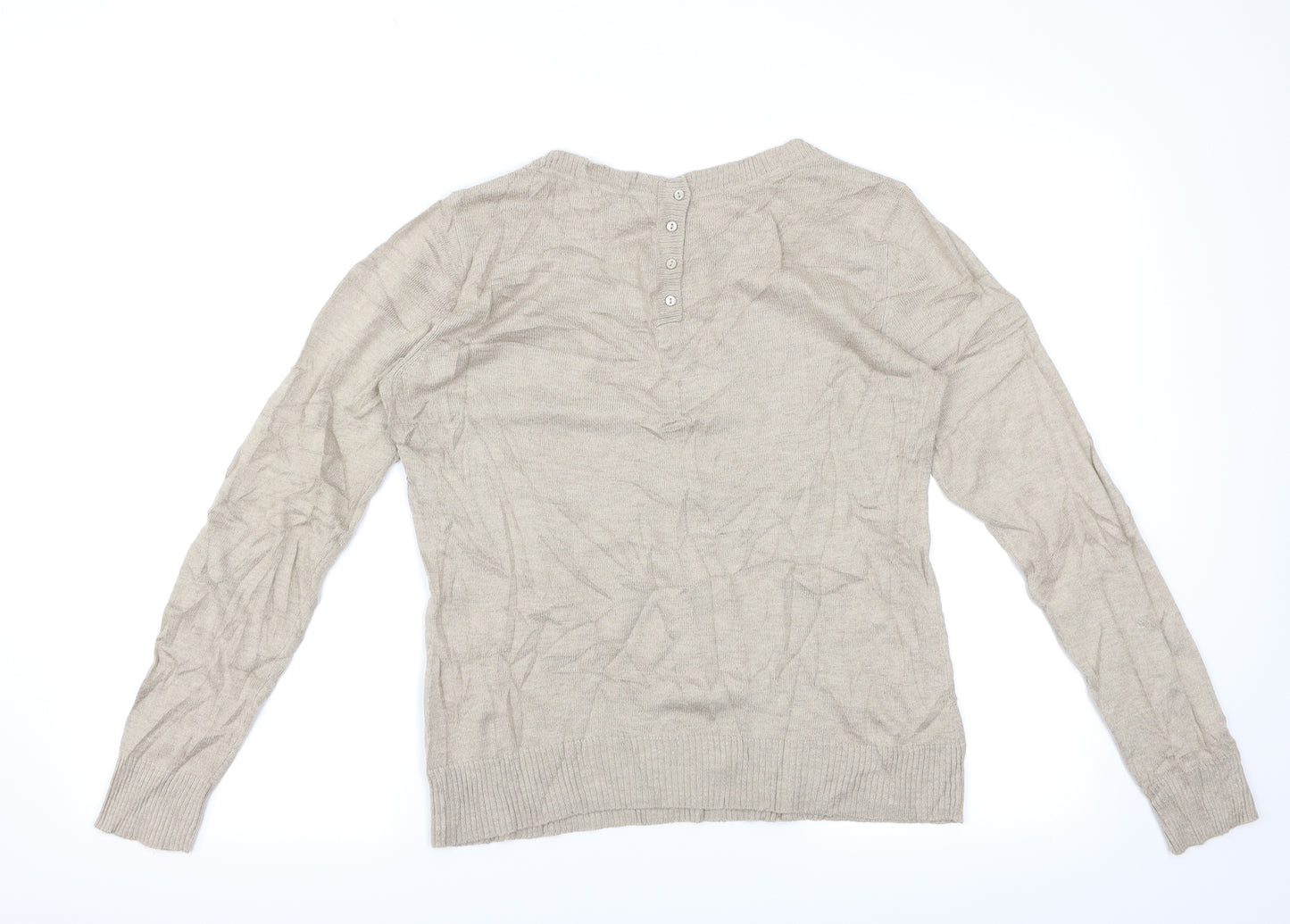 H&M Womens Beige   Pullover Jumper Size M