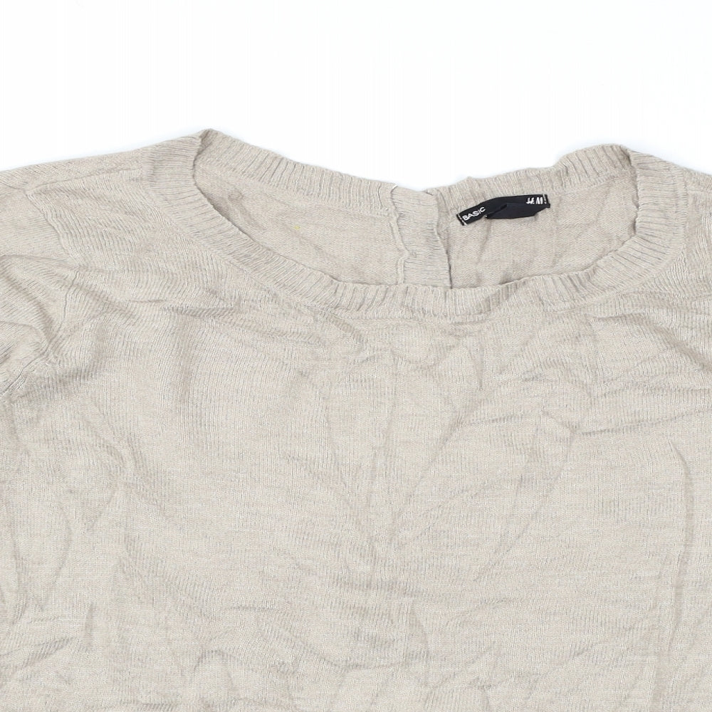 H&M Womens Beige   Pullover Jumper Size M