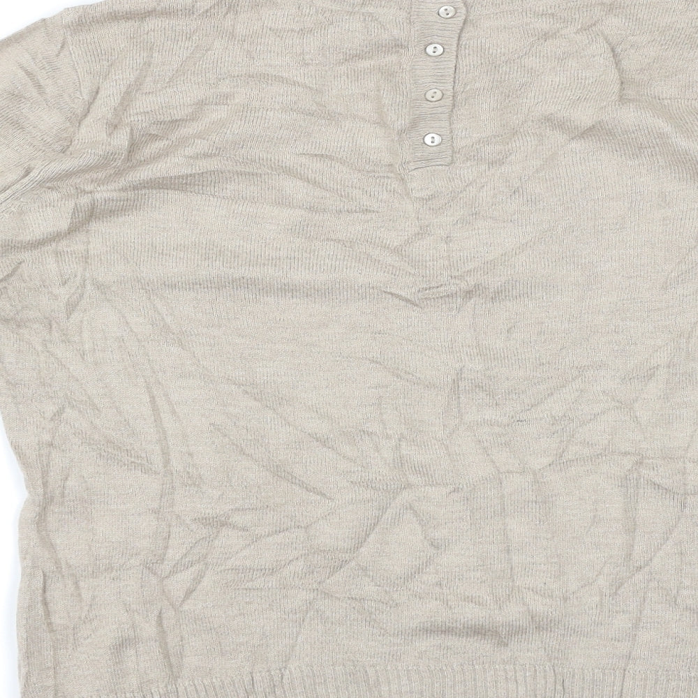 H&M Womens Beige   Pullover Jumper Size M