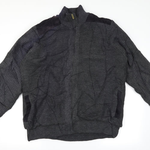 Ventura Mens Grey   Full Zip Jumper Size XL