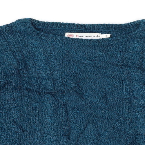 Beaumonde Womens Green Argyle/Diamond  Pullover Jumper Size S
