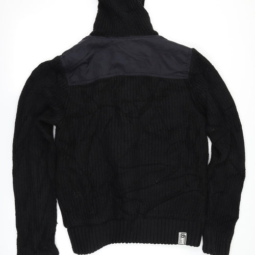 Dissident Mens Black   Full Zip Hoodie Size L
