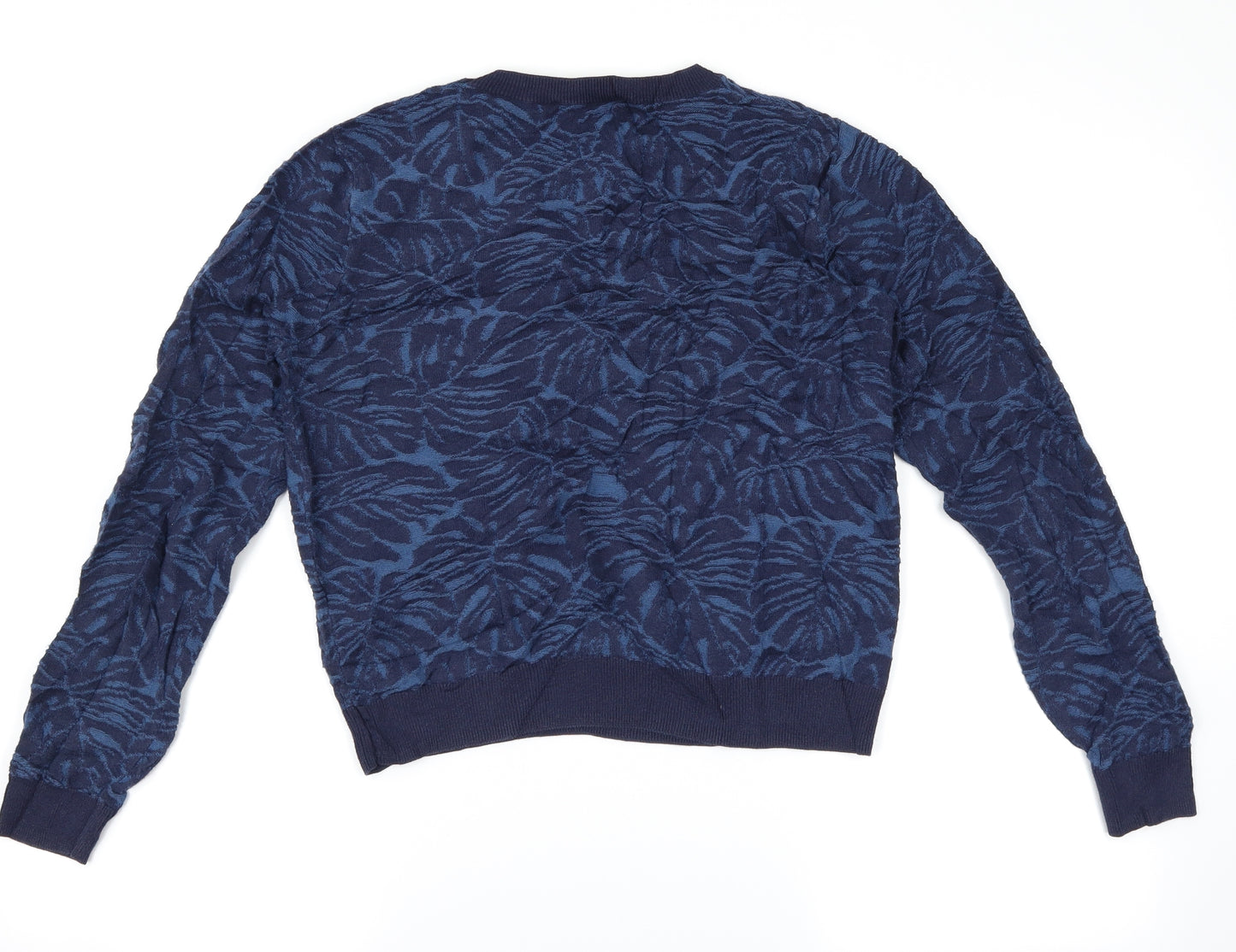 Zara Womens Blue Floral  Pullover Jumper Size M