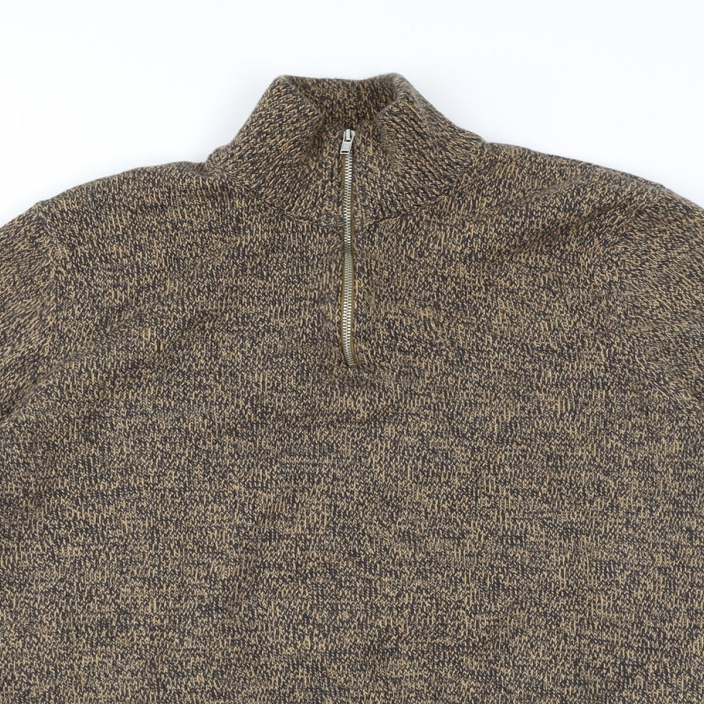 ASOS Mens Orange Herringbone  Pullover Sweatshirt Size M