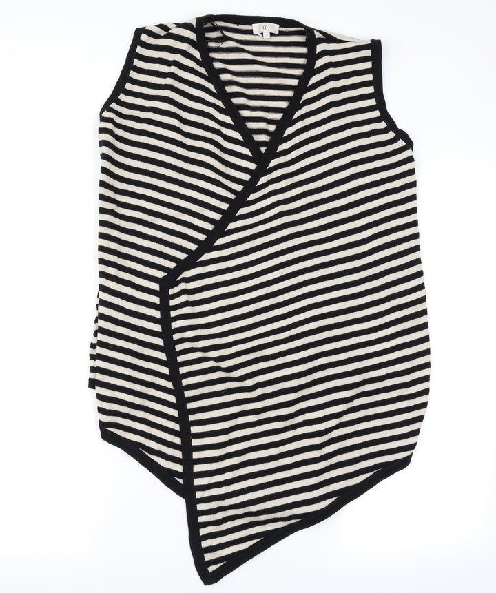 CC Womens Multicoloured Striped Wrap Jumper Size M