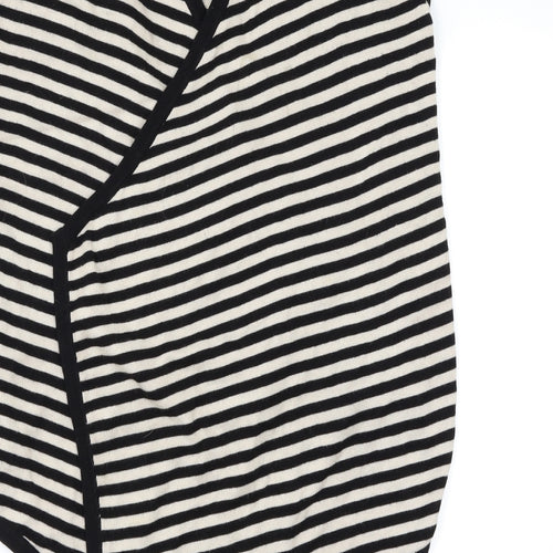 CC Womens Multicoloured Striped  Wrap Jumper Size M