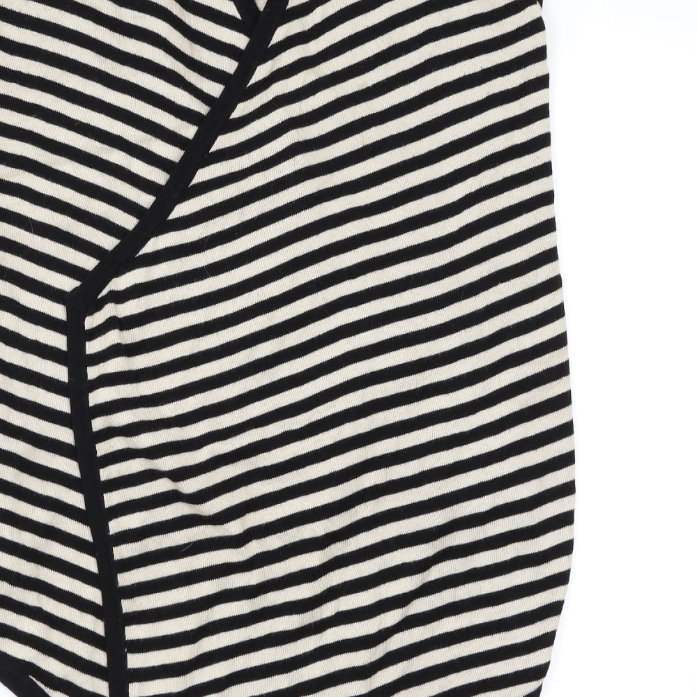 CC Womens Multicoloured Striped  Wrap Jumper Size M