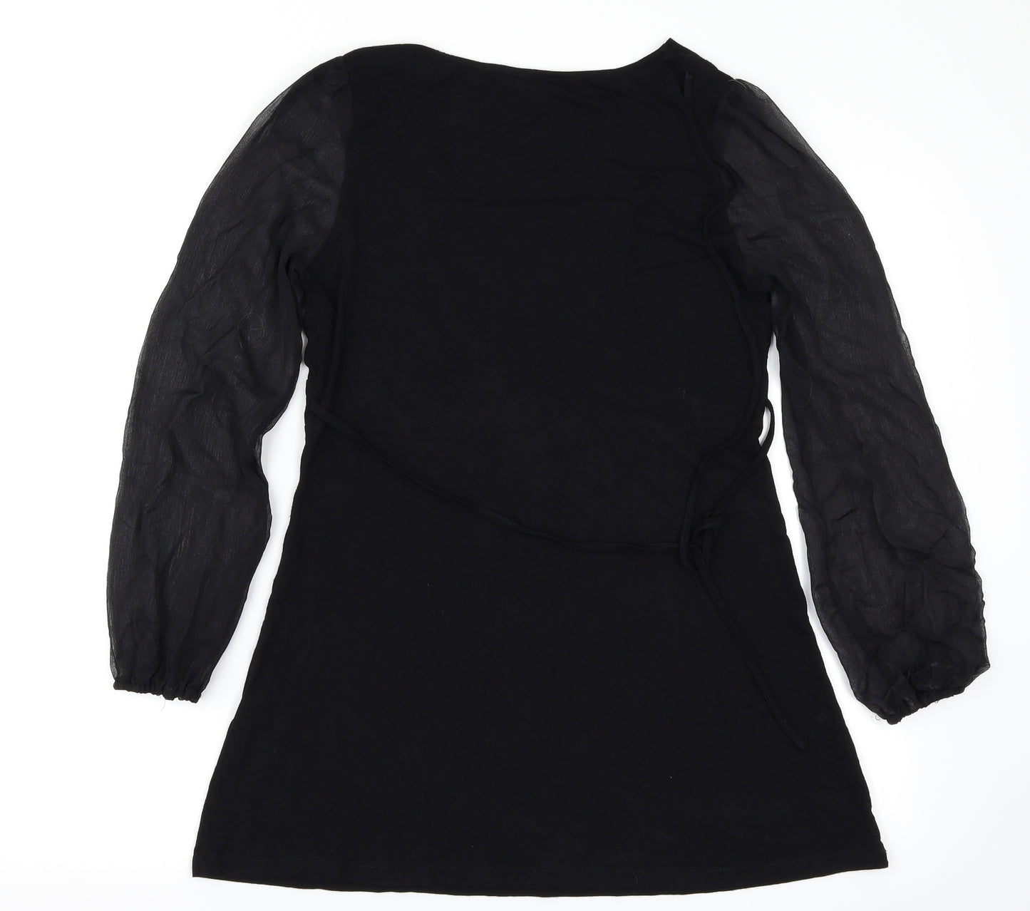 Two Tone Womens Black   Basic Blouse Size 12