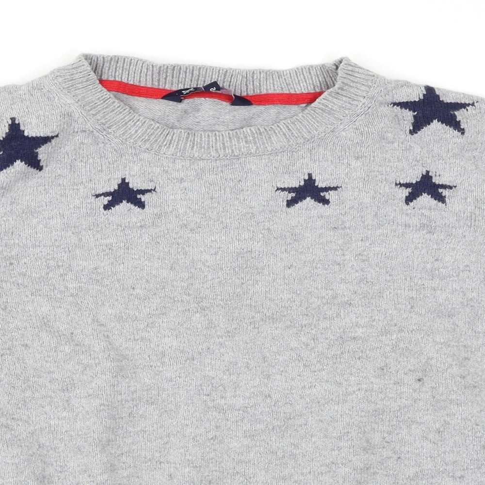 Crew Clothing Womens Grey   Pullover Jumper Size 12  - Stars