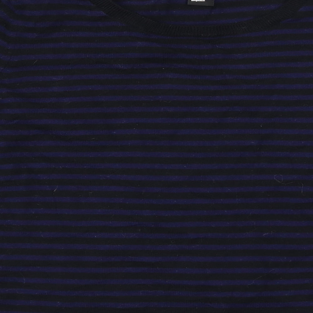 H&M Womens Blue Striped  Pullover Jumper Size S