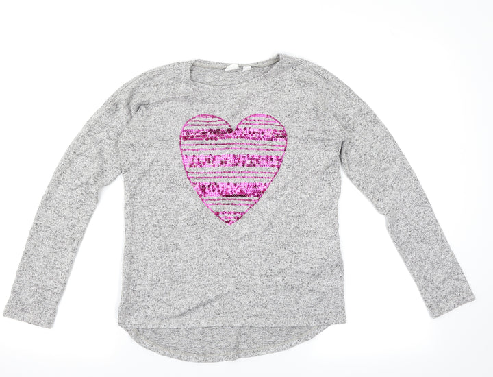 Gap Girls Grey Pullover Jumper Size XL