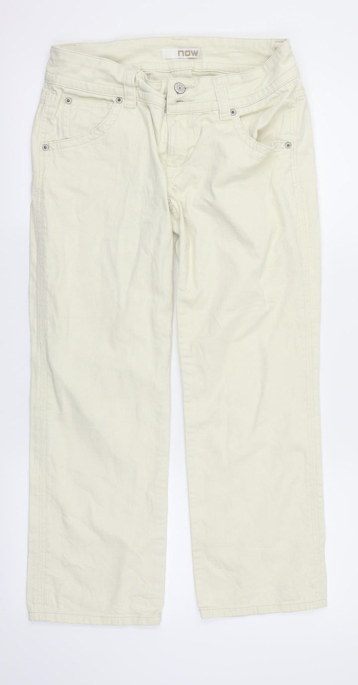 Now Womens White   Straight Jeans Size 10 L25 in