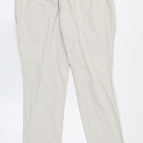 Dorothy Perkins Womens Beige  Denim Straight Jeans Size 12 L28 in