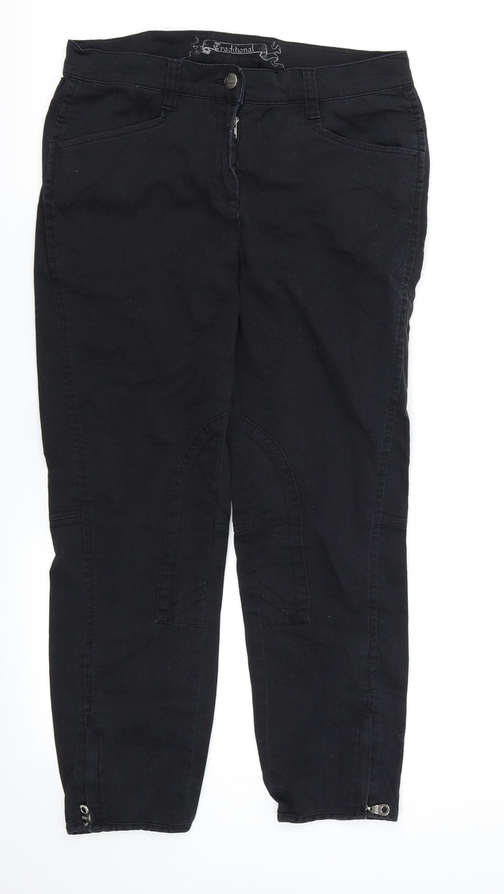 Benotti Womens Black Denim Straight Jeans Size 8 L23 in