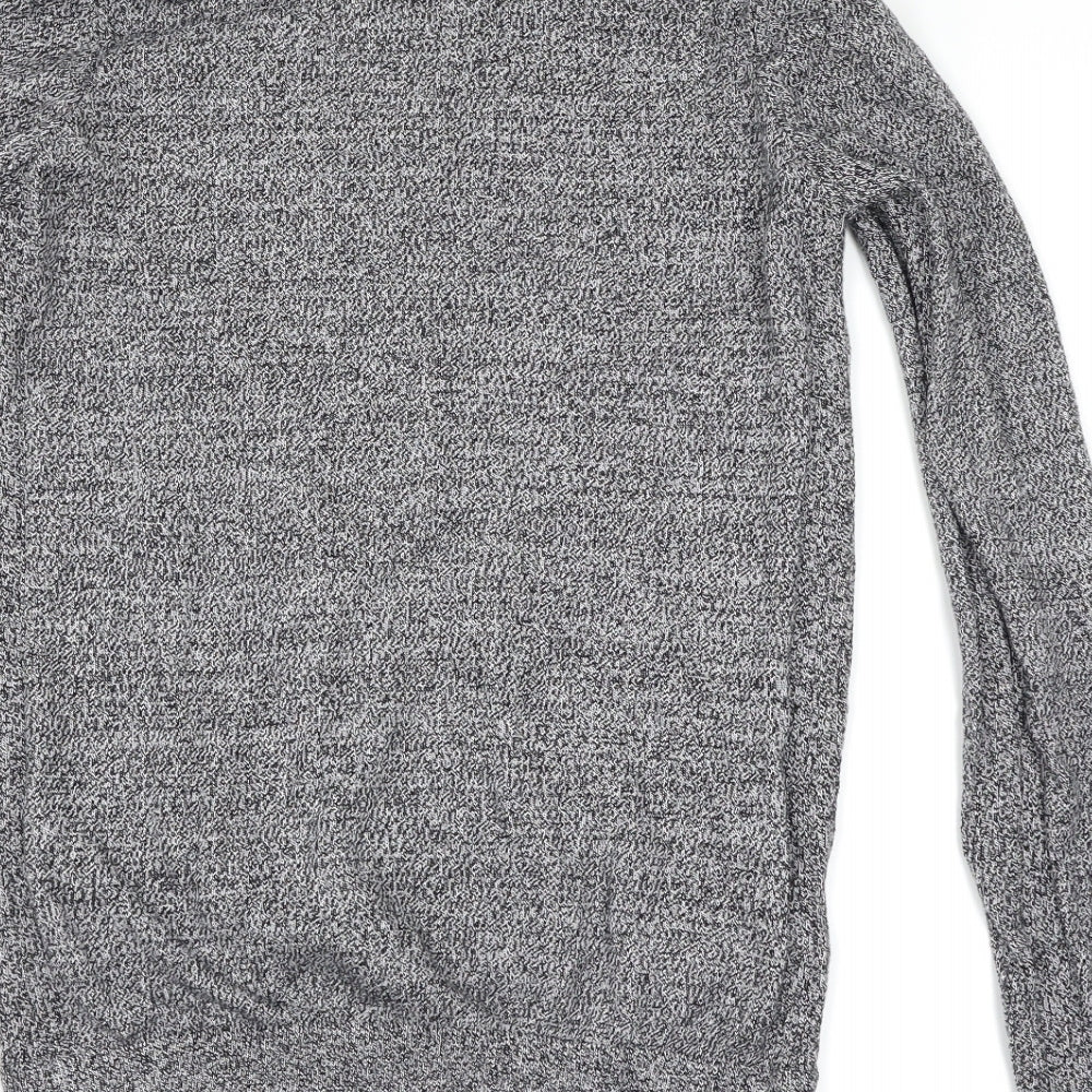 Topman Mens Grey Herringbone  Pullover Jumper Size XS