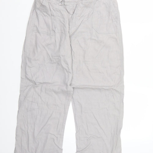 Etite Womens Grey   Trousers  Size 14 L26 in