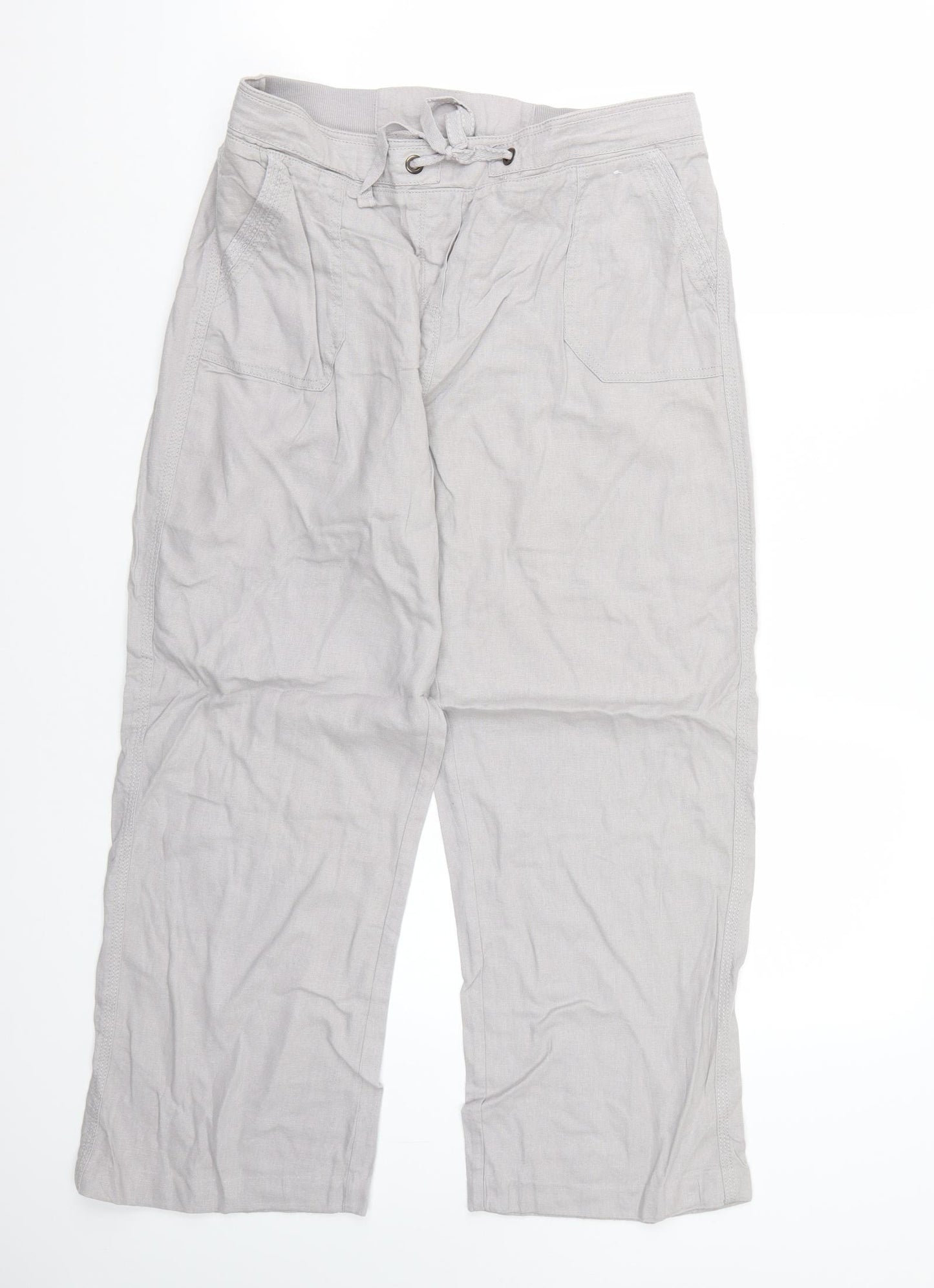 Etite Womens Grey   Trousers  Size 14 L26 in