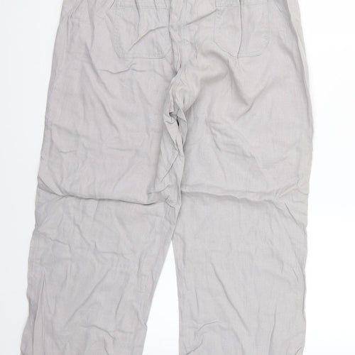 Etite Womens Grey   Trousers  Size 14 L26 in